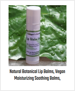 Natural Botanical Lip Balms, Vegan Moisturizing Soothing Balms